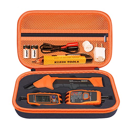 Hard Case for Klein Tools ET310 AC Circuit Breaker Finder Electric Tester & 80041 Outlet Repair Tool Kit & RT250 GFCI Outlet Tester and Accessories Electrical Tools Storage Organizer Bag (Case Only)