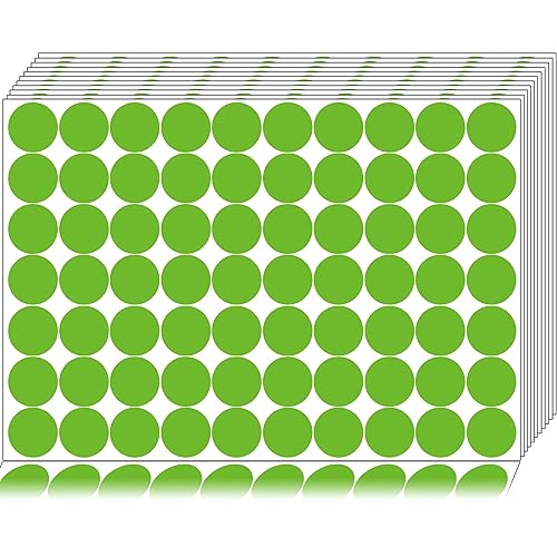 1400 PCS Green Dot Stickers Round Coding Labels Circle Dots Labels Stickers Polka Circle Dot Stickers Label Sticker for Office,Classroom,Papers Etc