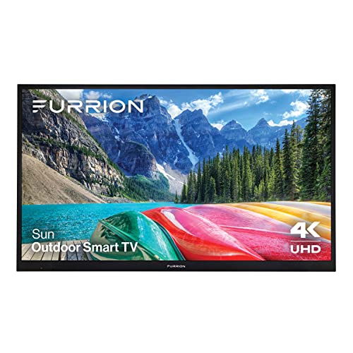 Furrion Aurora 75-Inch Sun 4K UHD LED Smart Outdoor TV - Weatherproof Outdoor Television with HDR10, Anti-Glare, 1,500-Nit LED Screen, Impact-Resistant Screen, External Antenna for Sunny Outdoor Areas