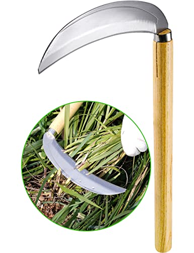 TOYPOPOR Carbon Steel Grass Sickle, 16.7