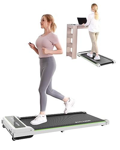 Walking Pad, AKLUER 2.25 HP Under Desk Mini Treadmill with 265 Weight Capacity, Portable Walking Treadmill with IR Remote for Home, Office, Apartment, Light Weight Electric Walking