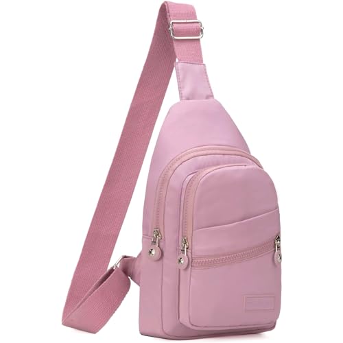 Crossbody Sling Backpack Sling Bag for Women, Small Chest Bag Daypack Fanny Packs Cross Body Bag for Outdoors Hiking Traveling - Lilac