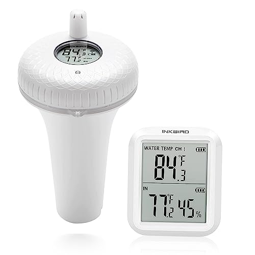 INKBIRD IBS-P01R 2nd Generation Wireless Floating Pool Thermometer Easy to Read, Compatible with Gateway IBS-M1_IBS-M2