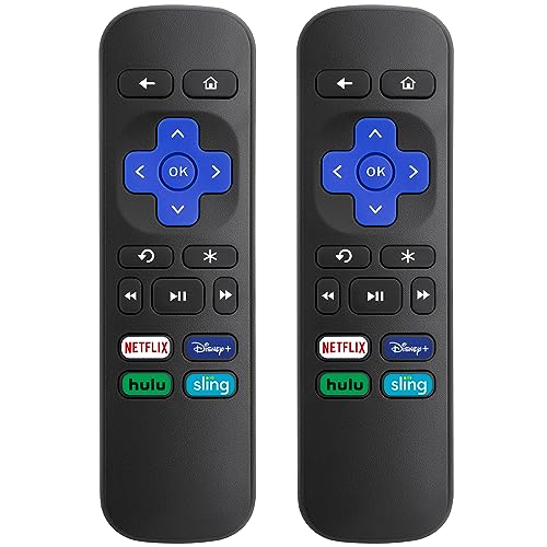 (2 Pack) Replacement Remote Control for Roku Express, for Roku Premiere, for Roku Box, for Roku Player, for Roku 1 2 3 4 -【NOT for Stick or TV】