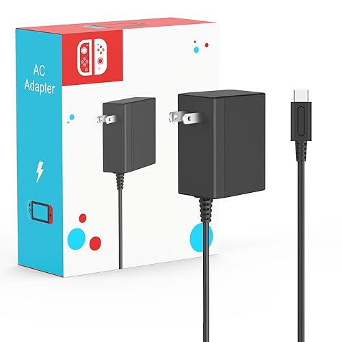 Charger for Nintendo Switch, MARSDOCK 45W AC Adapter Power Supply for Switch, 15V 2.6A Fast Charging with 5FT USB C Cord Compatible with Switch Lite_Switch OLED_Steam Deck Dock, Support TV Mode