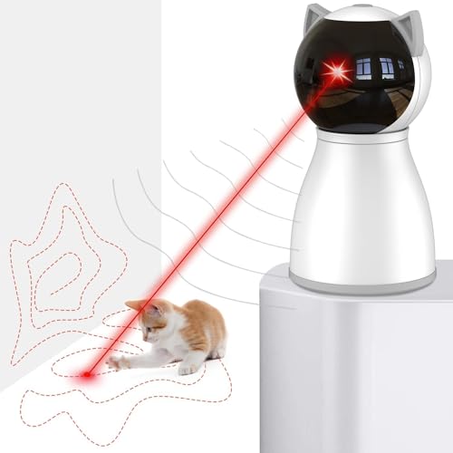 YVE LIFE Laser Cat Toys for Indoor Cats,The 4th Generation Real Random Trajectory Motion Activated Rechargeable Automatic Cat Laser Toy,Interactive Cat Toys for Bored Indoor Adult Cats_Kittens_Dogs