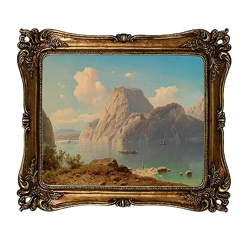 Funly mee Vintage 8x10 Picture Frame Antique Gold Photo Frame for Tabletop & Wall Mounted