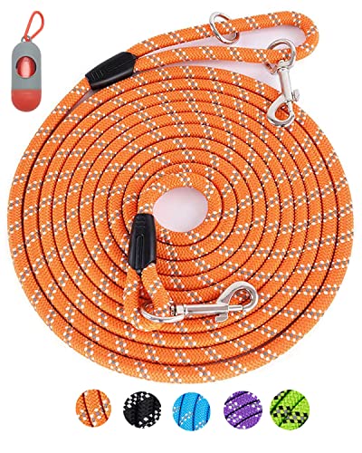 Long Dog Leash for Dog Training 10FT 16FT_30FT_50FT_100FT, Reflective Threads Rope Dog Leash, Heavy Duty Dog Lead for Large Medium Small Dogs Walking Playing, Camping, or Yard