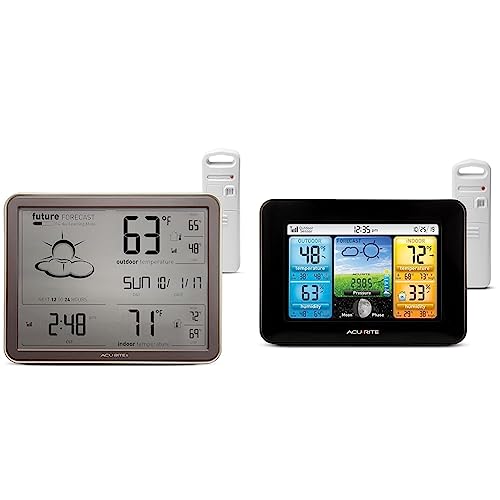 AcuRite Self-Learning Forecast Wireless Weather Station Bundle with Color Display and Atomic Clock