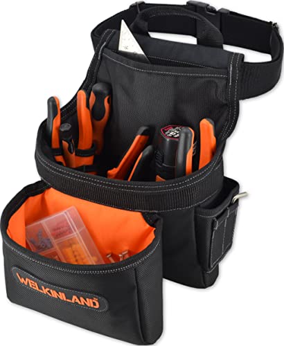 WELKINLAND 12-Pockets Tool belts for men, Construction tool belt, Carpenter tool belt, Electrician