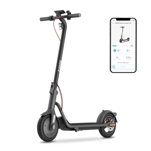 NAVEE Electric Scooter V40, 25 Miles Range & 20 MPH Speed, 700W Max Power, 10" Pneumatic Tires, E-ABS and Rear Disk Brake, IP55 Waterproof, Foldable Electric Scooter for Adults, Teenager