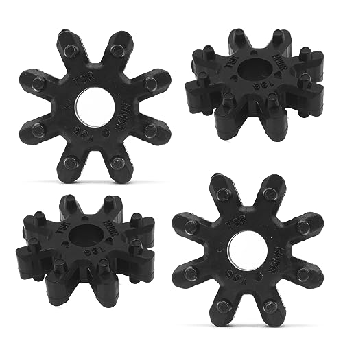 4-Pack Flexible Steering Coupler Replacement, 56315-2K000FFF Nylon Pad Plastic Rubber Wheel, Steering Coupling Steering Column Motor Compatible with Hyundai and Kia (Black)