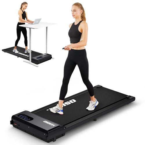 Walking Pad, Under Desk Treadmill for Home and Office, 2 in 1 Portable Walking Pad Treadmill with Remote Control, LED Display,330 LBS Weight Capacity(C102 Black)