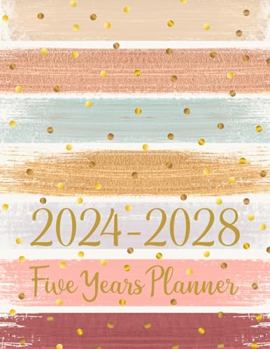 2024-2028 Five Years Planner: 5 year Monthly Agenda Calendar with Holidays and Inspirational Quotes (from January 24 to December 28) large organizer and Schedule 8.5x11”