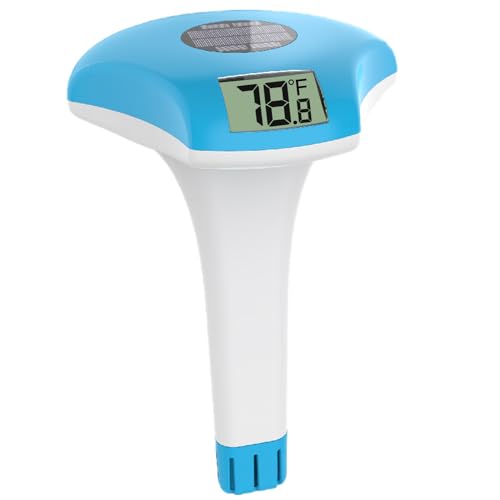 WEBEST Digital Pool Thermometer – IPX-8 Waterproof Swimming Pool Thermometer Floating Easy Read,Environment-Friendly Solar-Powered Pool Temperature Gauge for Swimming Pools, Spa, Hot Tubs