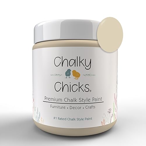 Chalky Chicks Chalk Paint - Chalk Paint for Furniture, Craft Paint, Cabinet Paint, Wood Paint, and Furniture Paint, Spray Paint-Ready for Home Decor - Cuppa Latte (Tan) 4 Fl Oz (Pack of 1)