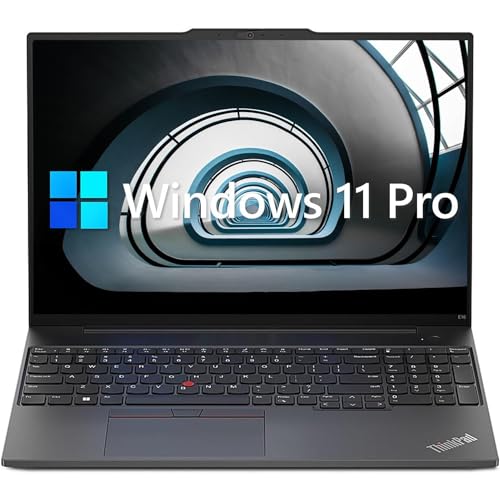 Lenovo ThinkPad E16 Business Laptop, 16" WUXGA Display, AMD Ryzen 5 7530U (Beat i7-1165G7), 24GB RAM, 1TB PCIe SSD, Webcam, HDMI, RJ-45, Fingerprint Reader, Wi-Fi 6, Windows 11 Pro, Black