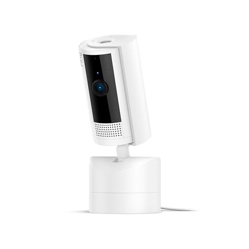 Introducing Ring Pan-Tilt Indoor Cam | See all around with 360° pan coverage, HD video, plus Two-Way Talk (2024 release) | White