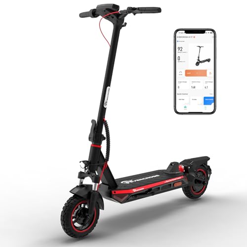 EVERCROSS A1 Electric Scooter for Adults - 800W Portable Commuting Scooter with Double Braking System, Dual Suspension and 10