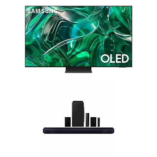 SAMSUNG 65-Inch Class OLED 4K S95C Series Quantum HDR Smart TV w_Dolby Atmos (QN65S95C) w HW-Q910C 9.1.2ch Soundbar, Wireless Dolby Audio, Rear Speaker Included (Newest Model)