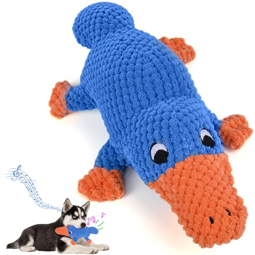 Vitscan Squeaky Dog Toys for Aggressive Chewers Large Breed, Large Dog Toys for Big Dogs, Stuffed Platypus Tough Plush Dog Toy,Interactive Dog Chew Toy_Puppy Chew Toys_Pet Toys for Small Dogs