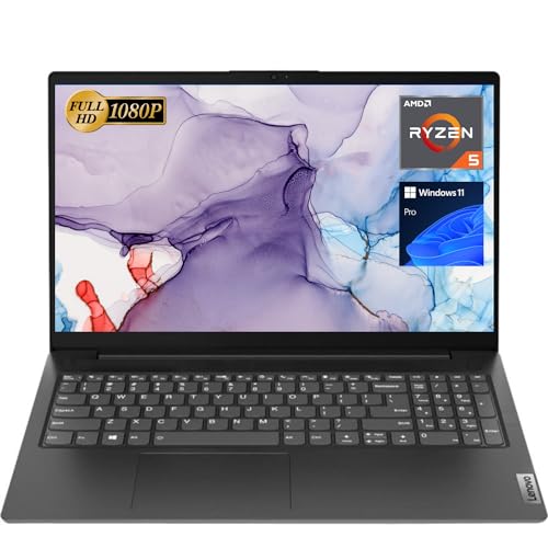 Lenovo V15 Laptop, 15.6" FHD Display, AMD Ryzen 5 5500U Hexa-core Processor (Beat Intel i7-1065G7), 16GB RAM, 512GB SSD, HDMI, RJ45, Numeric Keypad, Wi-Fi, Windows 11 Pro, Black