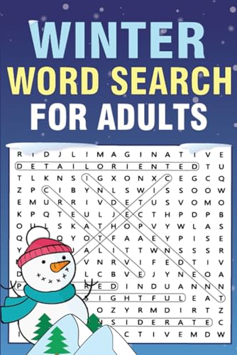 Winter Word Search For Adults ( 100 Themed Puzzles ): 2000+ New Words - Wordfind Puzzle Book for Adults & Seniors with Solutions