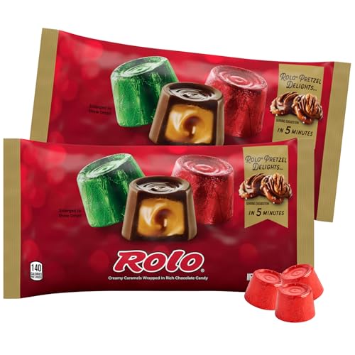 Limited Edition Rolos, Chocolate Covered Caramel Candies, Perfect for Holiday Baking and Stocking Stuffers, 10.1 Ounces, (Pack of 2)