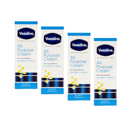 Vaseline Intensive Care All Purpose Cream, Cracked Skin Relief, 4-Pack. 1.41 FL Oz Each, 4 Tubes