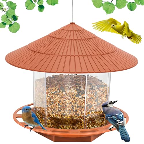 Yomideayard™ Bird Feeder Hanging for Garden Yard Outside Decoration, Bird Feeders for Outdoors Squirrel Proof, Easy Clean and Fill, Outdoor, Large Capacity