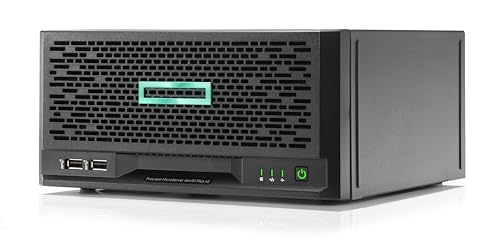 Hewlett Packard Enterprise ProLiant MicroServer Gen10 Plus v2 Tower Server w_one Intel Xeon E-2314 Processor, 4‑core VROC 4LFF‑NHP 1TB 180W External PS (HPE Smart Choice P69103-005)