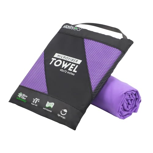 Rainleaf Microfiber Towel Perfect Travel & Gym & Camping Towel. Quick Dry - Super Absorbent - Ultra Compact - Lightweight. Suitable for Trip, Beach, Shower, Backpacking, Pool