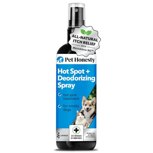 Pet Honesty Restore + Soothe Hot Spots Spray for Dogs & Cats, Gentle on Sensitive Skin, Soothes Itching, Irritation (Lavender) - 4oz