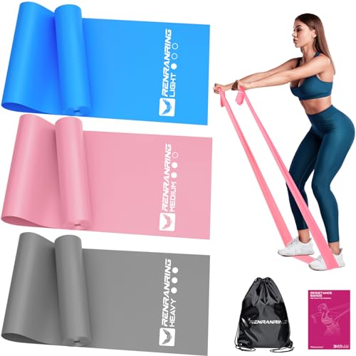 Resistance Bands for Working Out, Exercise Bands for Physical Therapy, Stretch, Recovery, Pilates, Rehab, Strength Training and Yoga Starter Set