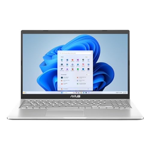 ASUS Vivobook 15.6” FHD Laptop, AMD Ryzen 3 3250U, 8GB RAM, 128GB SSD, Windows 11 Home in S Mode, Transparent Silver, M515DA-WS33