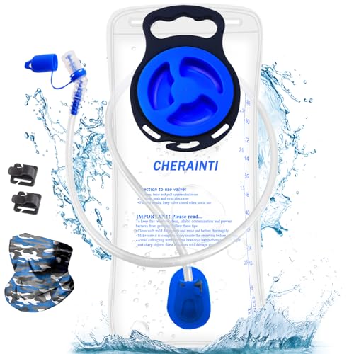 Hydration Bladder, 2.5L Water Bladder for Hiking Backpack Leak Proof Water Reservoir Storage, 2.5 Liter BPA-Free Water Pouch Hydration Pack Replacement for Biking Climbing Cycling Running, Clear