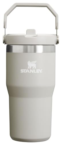 Stanley IceFlow Stainless Steel Tumbler - Vacuum Insulated Water Bottle for Home, Office or Car Reusable Cup with Straw Leak Resistant Flip Cold for 12 Hours or Iced for 2 Days, Ash, 20OZ