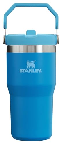 Stanley IceFlow Stainless Steel Tumbler - Vacuum Insulated Water Bottle for Home, Office or Car Reusable Cup with Straw Leak Resistant Flip Cold for 12 Hours or Iced for 2 Days, Azure, 20 OZ _ 0.59 L