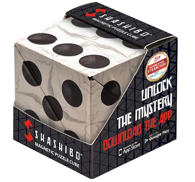 SHASHIBO Dice Paradise - Shape Shifting Box - Award-Winning, Patented Magnetic Puzzle Cube w_ 36 Rare Earth Magnets - Fidget Cube Transforms Into Over 70 Shapes (Renaissance)