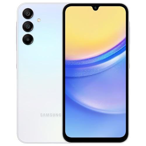 SAMSUNG Galaxy A15 5G Dual SIM (128GB, 2024) 6.5" 90Hz AMOLED, 50MP Camera, 4G Volte (Fully Unlocked International Model for AT&T, T-Mobile, Verizon, Global) A156M_DSN (w_ 256GB SD Card, Light Blue)