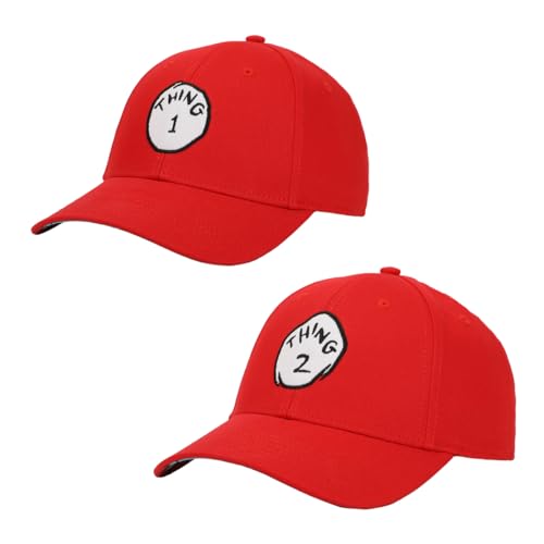 Dr. Seuss Thing-1 & Thing-2 2-Pack Baseball Cap Combo Set Red