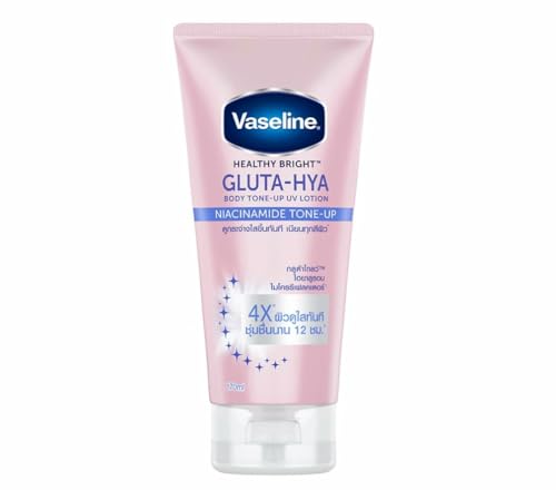 Vaseline Healthy Bright Gluta Hya Body UV Lotion Niacinamide Tone Up 170 Ml. 4X Skin Looks Immediately Clear And Moisturized