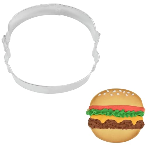 R&M Hamburger Cookie Cutter Stainless Steel 3.5"