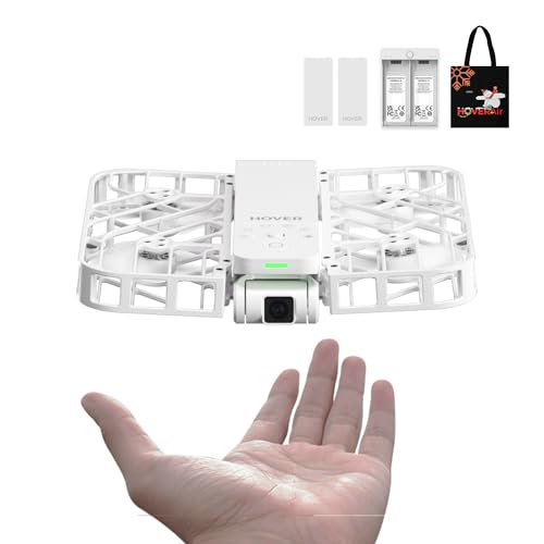 HOVERAir X1 Self-Flying Camera White Combo Plus with Tote Bag, Pocket-Sized Drone, HDR Video Capture, Palm Takeoff, Intelligent Flight Paths, Follow-Me Mode Selfie Drone