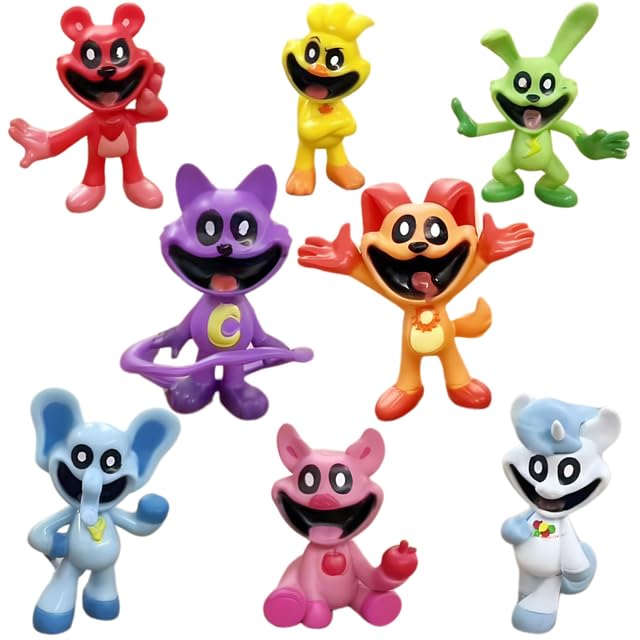 Lemoneon 8pcs Action Figure Toys - Cartoon Cute Animals Collectible Cake Toppers Party Favors Birthday Party Decorations