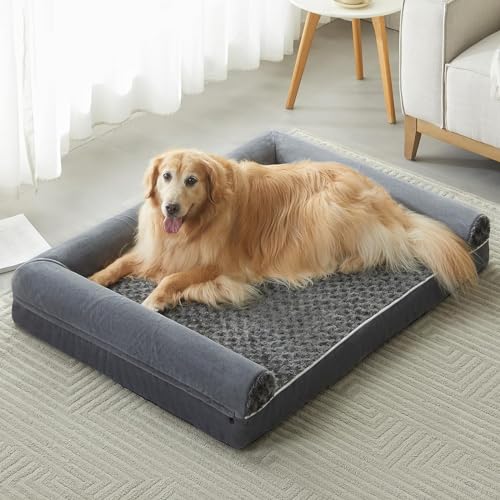 BFPETHOME Dog Beds for Large Dogs, Orthopedic Dog Bed for Medium Large Dogs,Big Waterproof Couch Dog Pet Bed with Removable Washable Cover