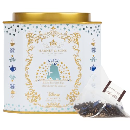 Harney & Sons Alice in Wonderland Blend, Disney | 30 sachets Black Tea with Fig, Strawberry & Vanilla