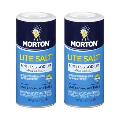 Lite Salt - Morton - 50zz Less Sodium, 11 Oz (Pack of 2)