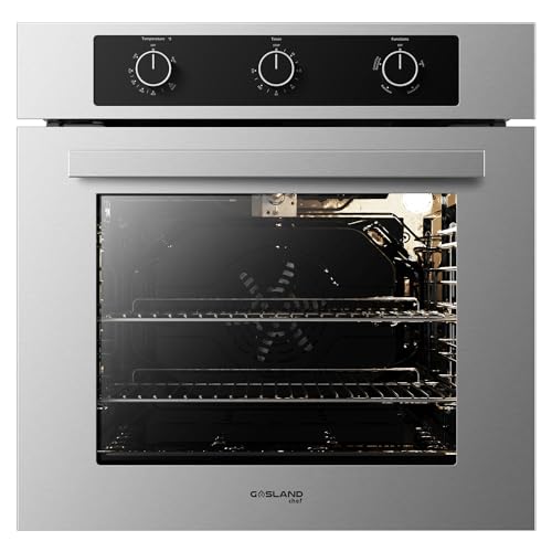 GASLAND 24 Inch Gas Wall Oven, Pro GS606MS Natural Gas Wall Oven, Built-in Single Wall Oven, with Bake Broil Rotisserie Functions, Built-in Timer and Convection Fan, 120V Cord Plug, Stainless Steel