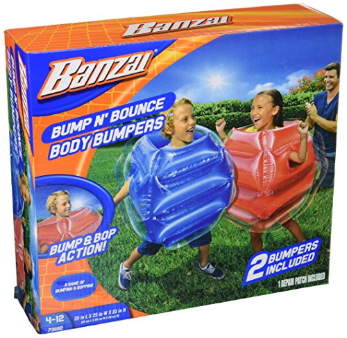 BANZAI: Bump N’ Bounce Body Bumpers, A Game of Bumping & Bopping, 2 Bumpers Included in Red & Blue, Fun & Safe Cushion Inflatable Surface, For Ages 4 and up